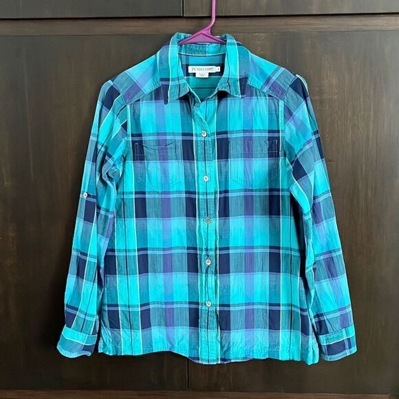 Pendleton Blue Plaid Button Down Size Small - Picture 2 of 5